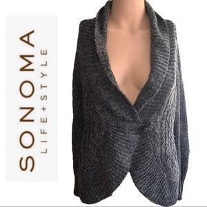 Sonoma Wrap Grey Knit Sweater